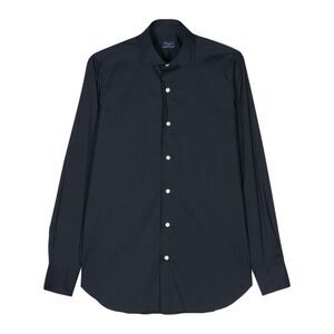 FINAMORE Napoli Classic Fit Dress Shirt Men BLUE Shirts